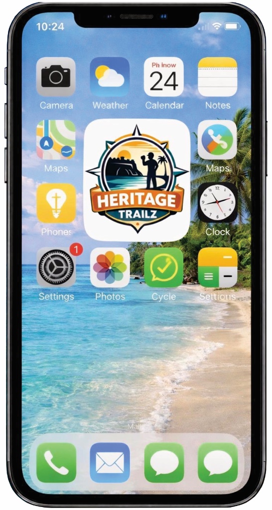 Heritage Trailz App on phone
